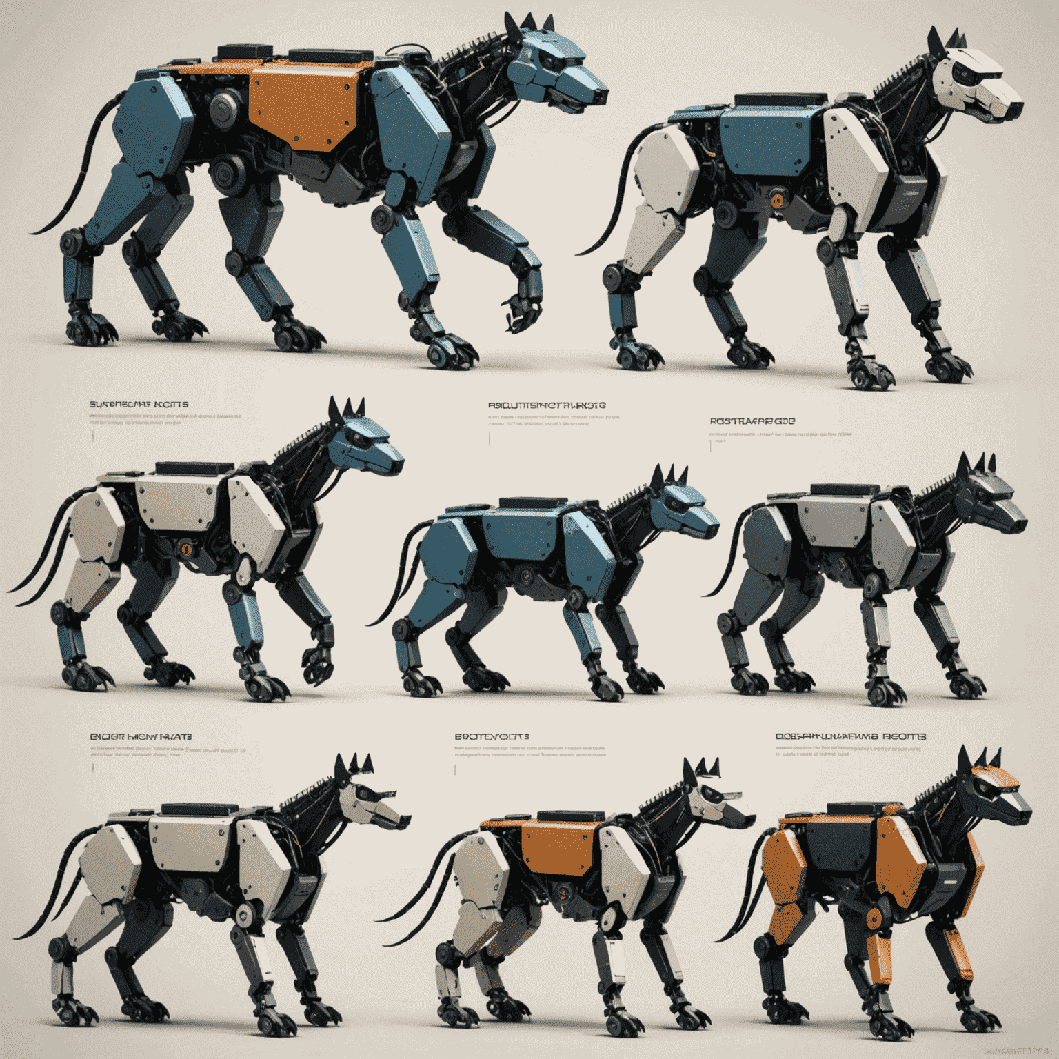 A timeline showing the evolution of quadruped robots from early prototypes to modern Unitree models, with images of different robot designs throughout the years